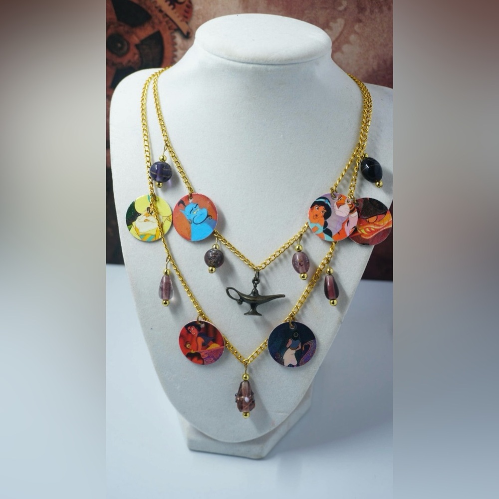 Aladdin Vintage Trading Card Necklace